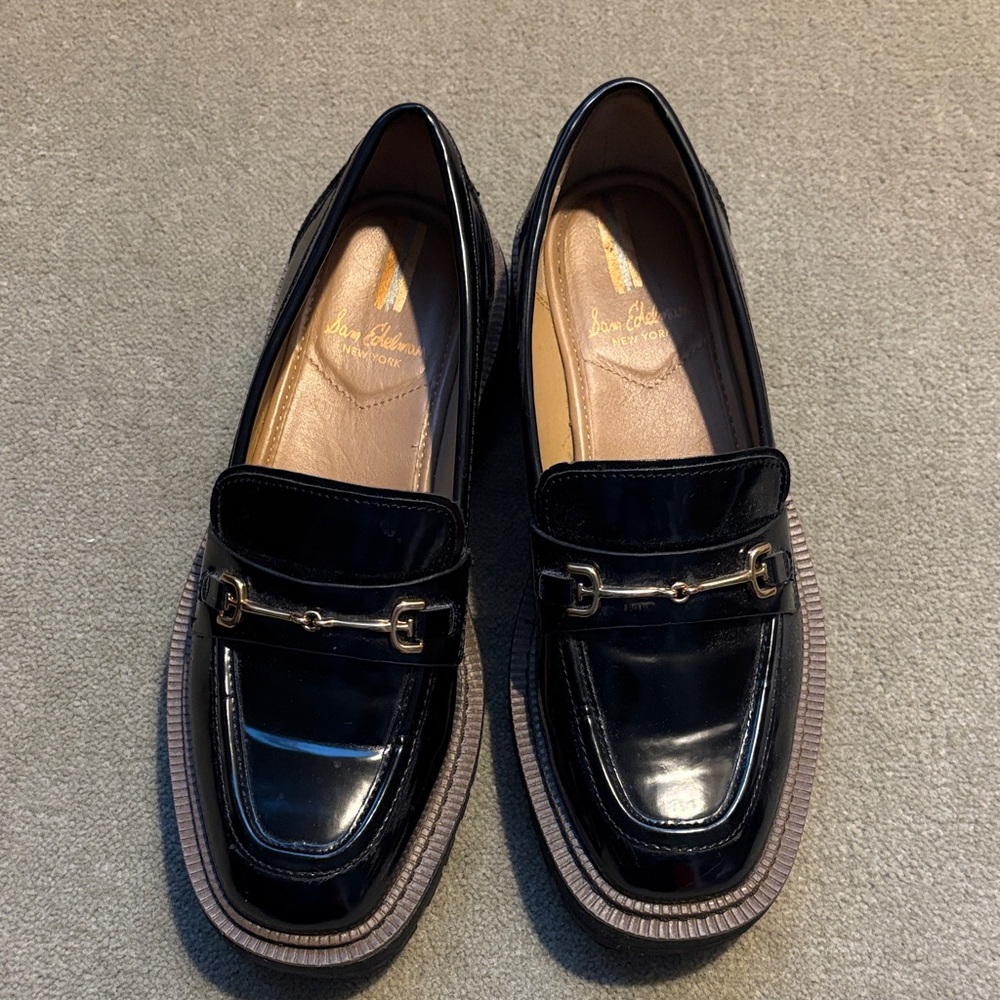 Sam Edelman Lea Platform Black Loafers